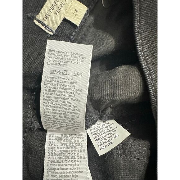 Madewell The Perfect Vintage Flare Jean Women's 26 Black High Rise NWT - Picture 9 of 14